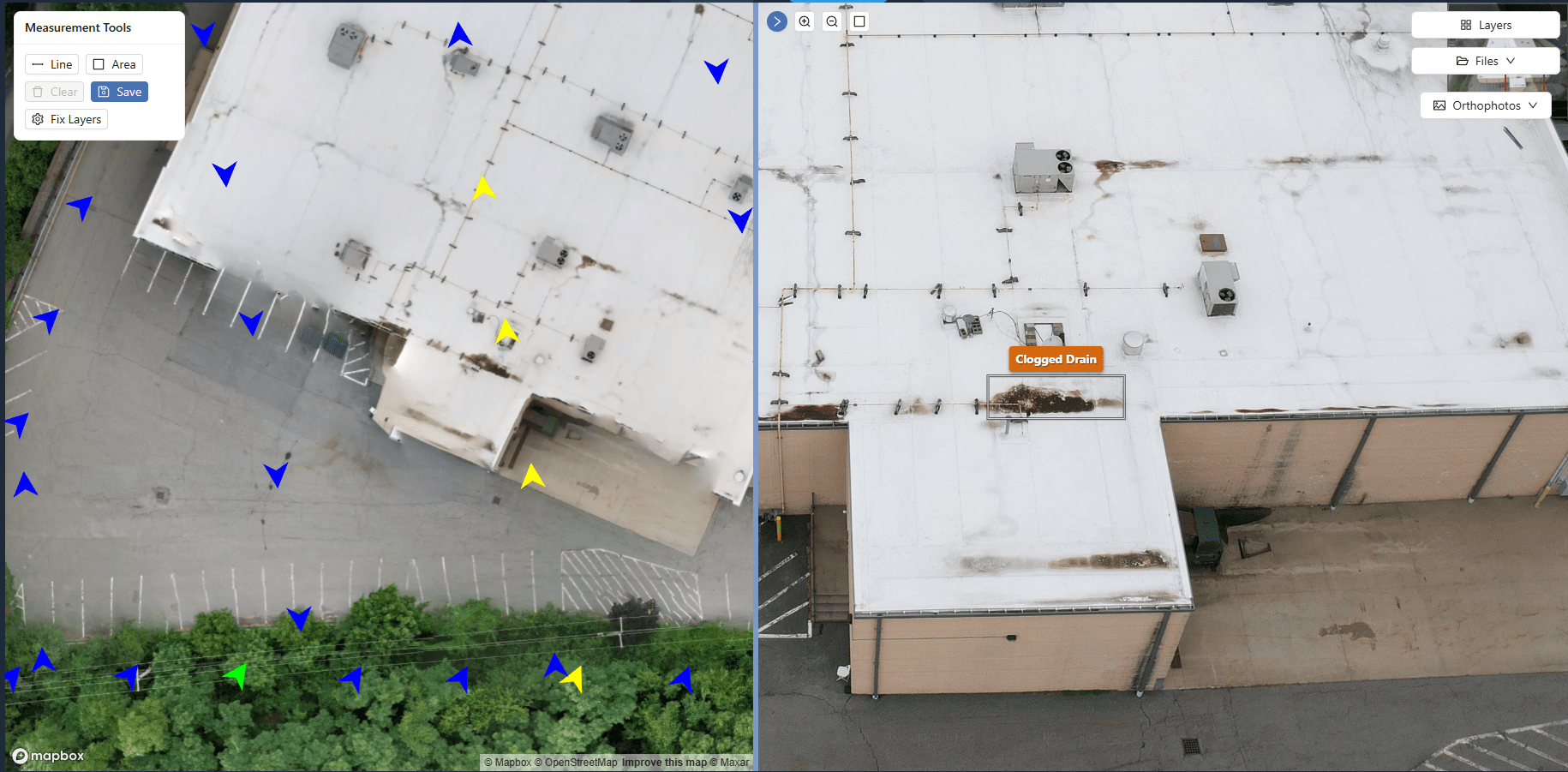 Interactive map annotations showing full-screen image with annotation tools