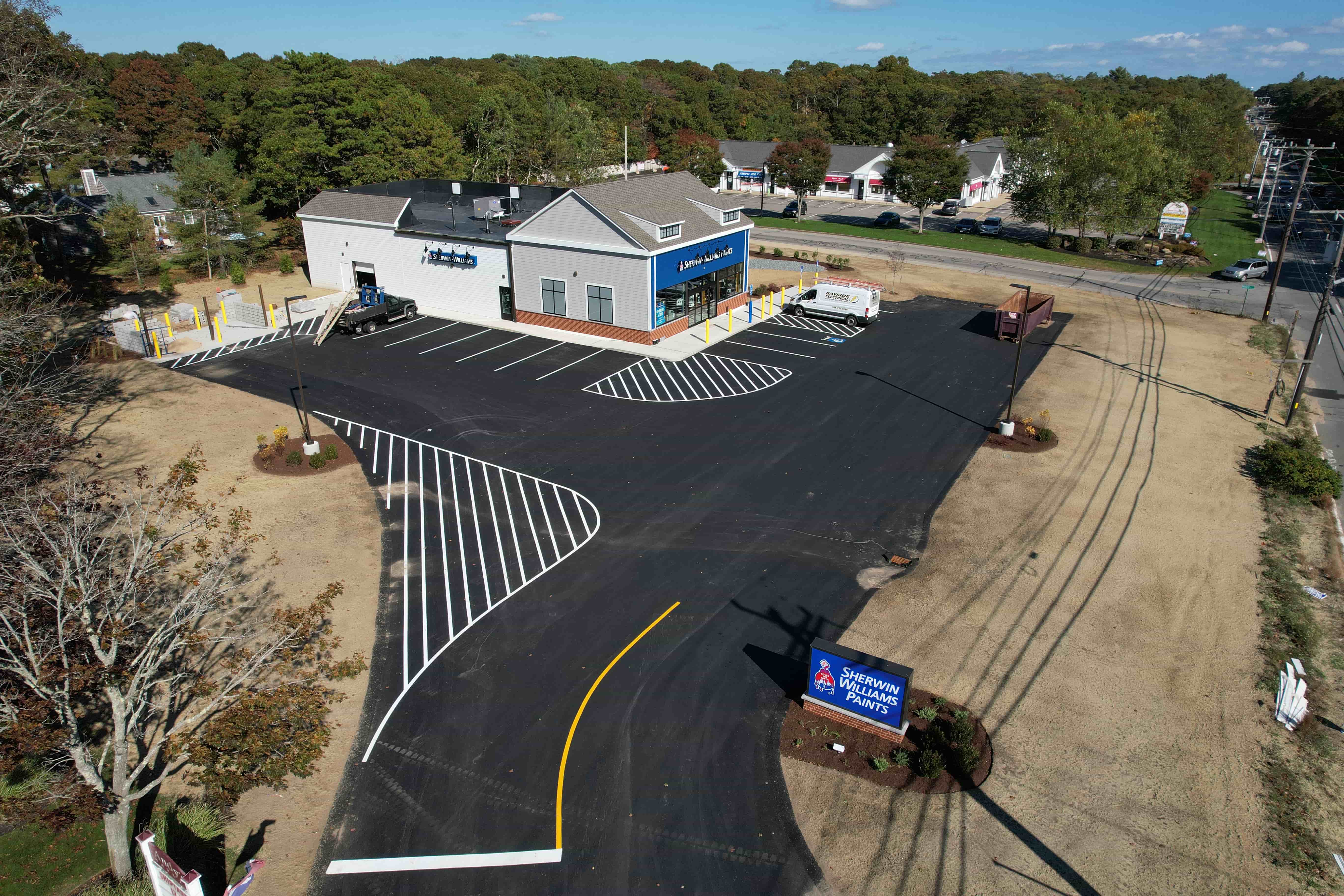 Aerial view of residential property